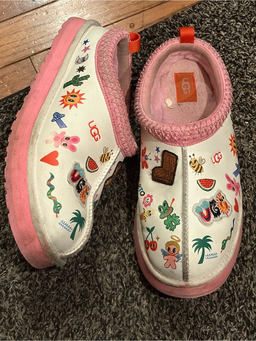 UGG Tazz Slippers Sketch Big Kids 6/W8 by artist Humberto Cruz